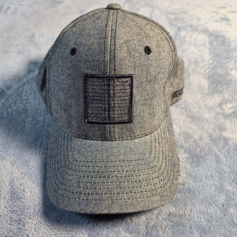 Starter The Natural Gray Chambray Snapback Hat Navy Patch One Size